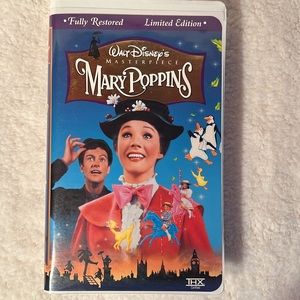 🦋$5 ADD ON•M2:56 Marry Poppins Walt Disney Masterpiece Limited Edition VHS